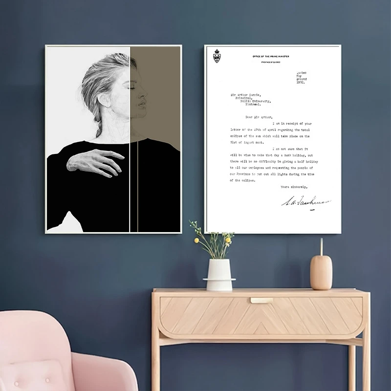 

Abstract Woman Drawing Minimalist Modern Poster Canvas Painting Print Wall Art Picture For Living Room Home Decor Painting Core