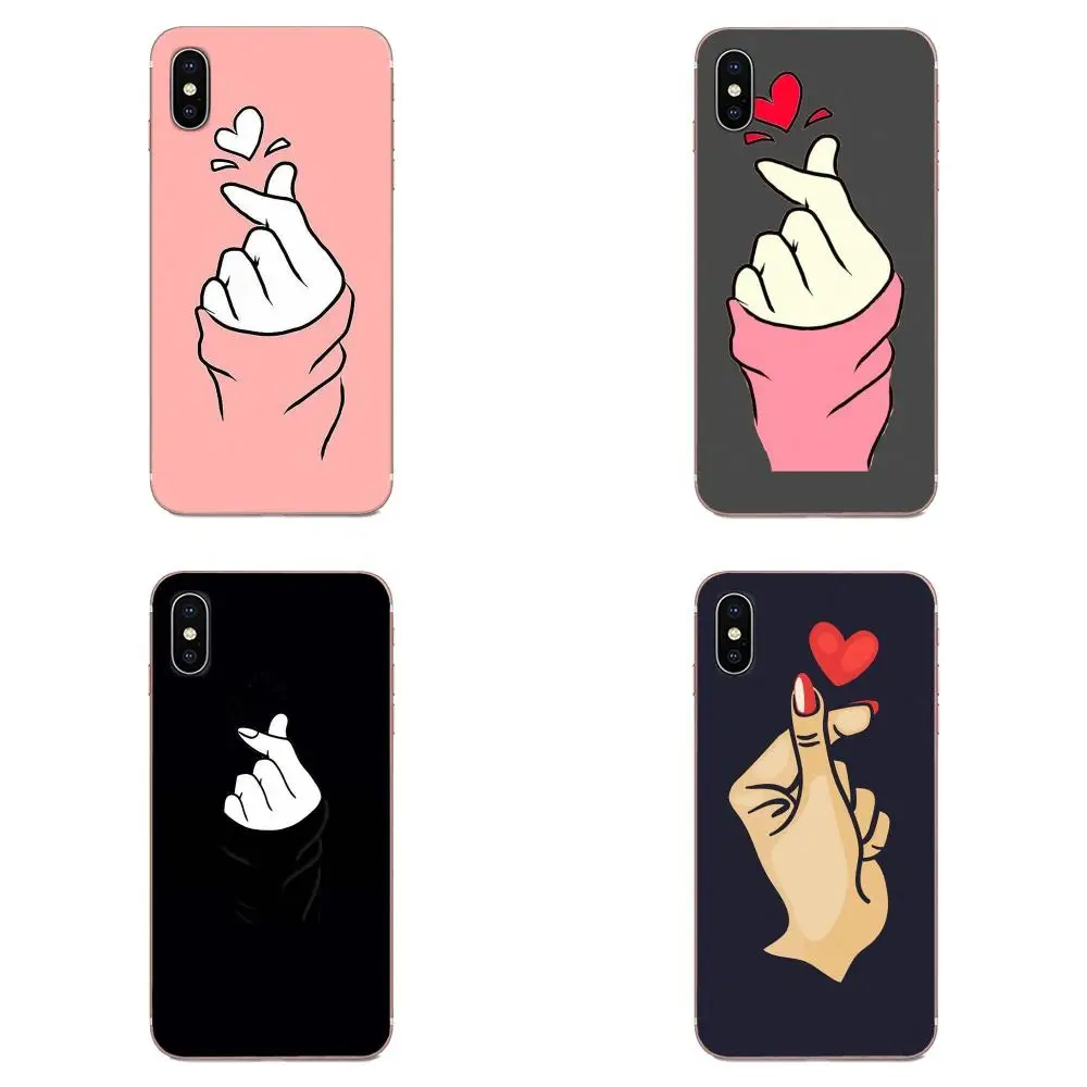 Черный любовь на кончиках пальцев К поп для Galaxy Alpha Note 10 Pro A10 A20 A20E A30 A40 A50 A60 A70 A80 A90 M10