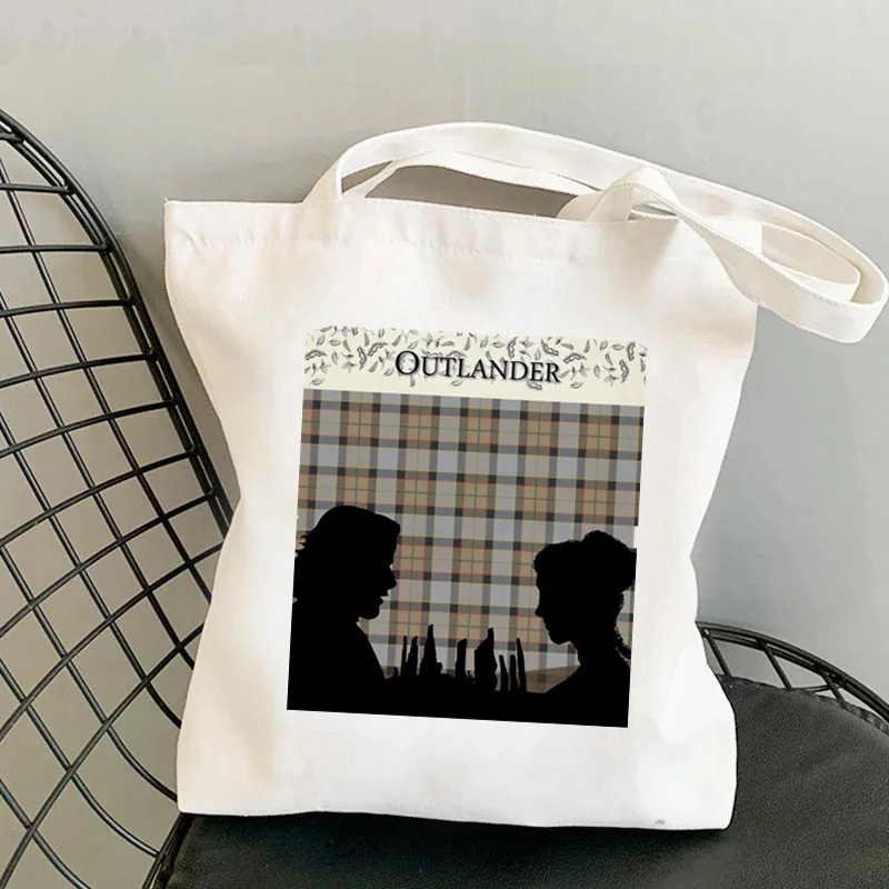 

Shopper Scotish Outlander Couple Bag Harajuku women Shopping Bag Canvas Shopper Bag girl handbag Tote Bag Shoulder Lady Bag