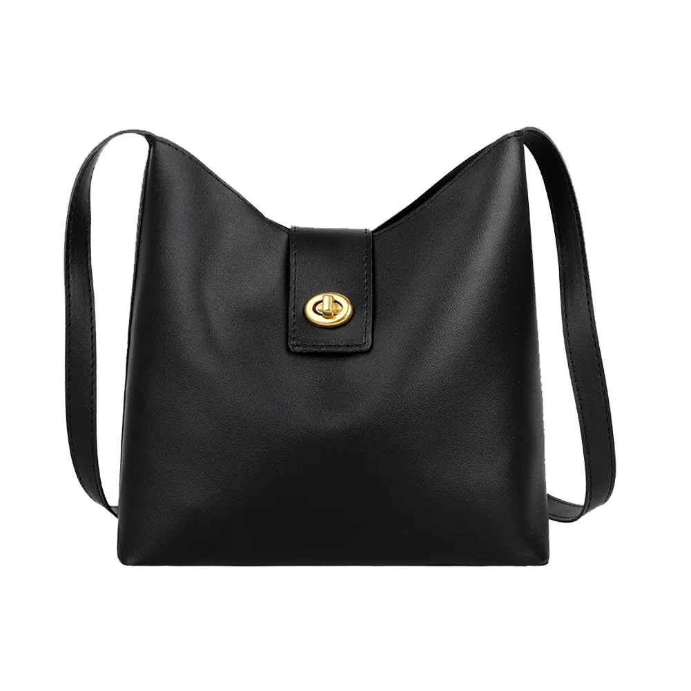 

Fashion Women Shoulder Purse Leather Bucket Messenger Bag Totes Street Handbags Fashion Exquisite Shopping Bag