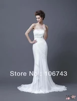 free shipping new lace chiffon mermaidfishtail bridal wedding gown wedding dress 2016 custom strapless
