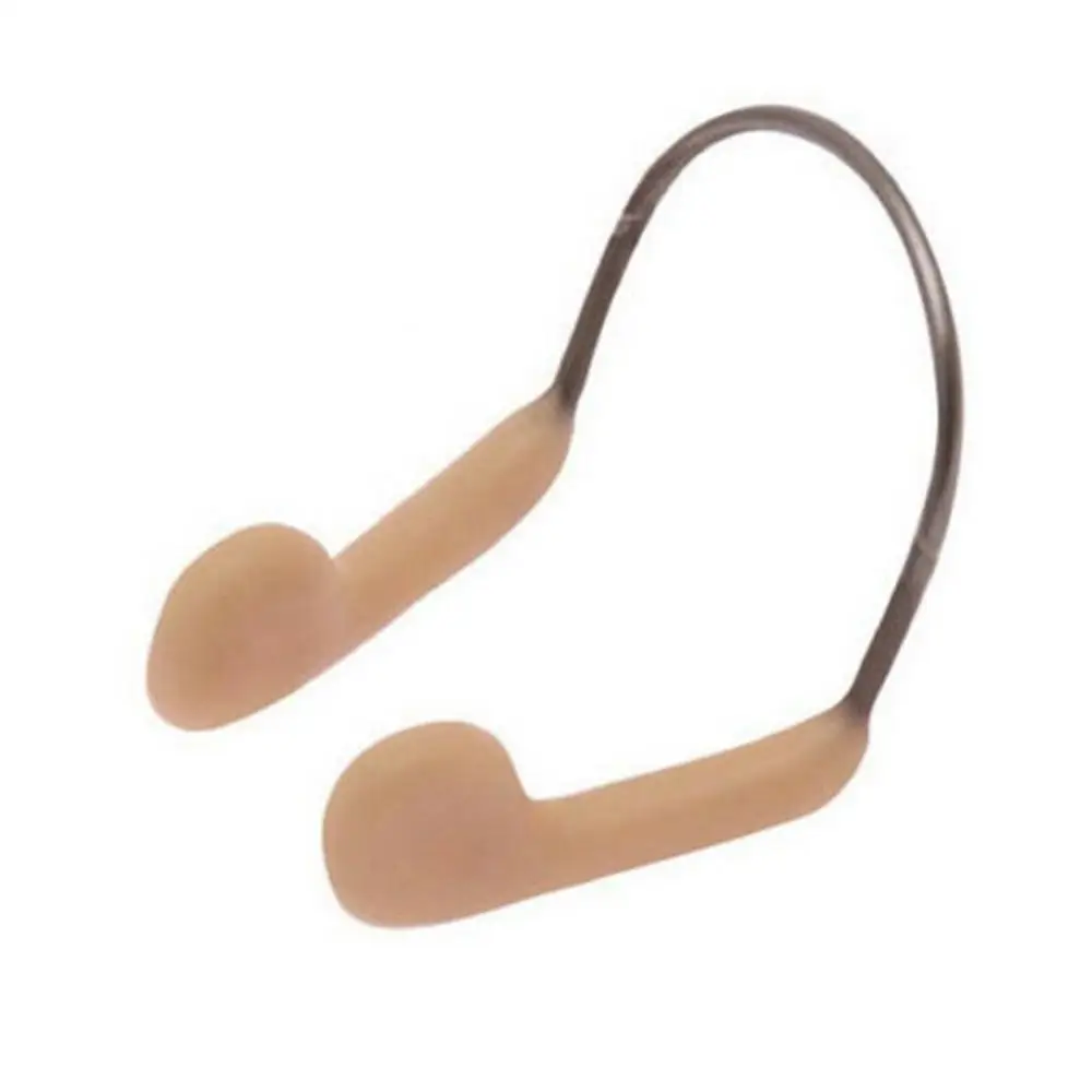 

Durable No-Skid Soft Silicone Steel Wire Nose Clip for Swimming Diving Water Sports Nose Clip Skin Color Swimming Accessories