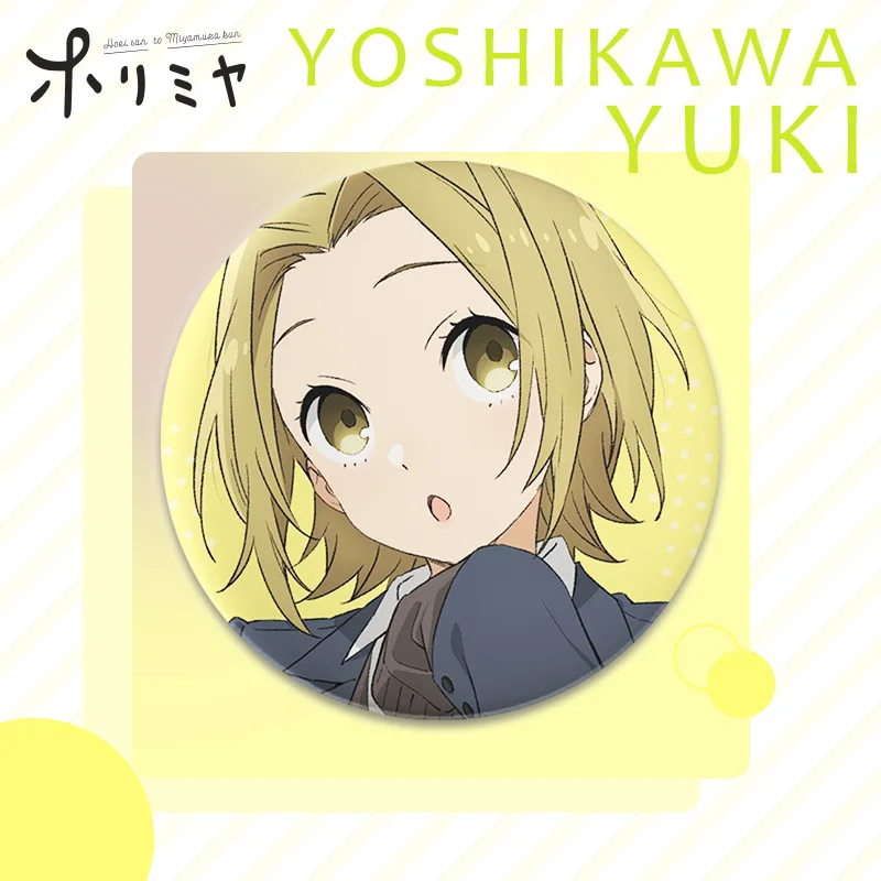 1pcs Anime Horimiya Brooch Cosplay Badge Hori Kyouko Miyamura Izumi Cartoon Round Icons Tinplate Pin Button For Backpack Clothes - купить по