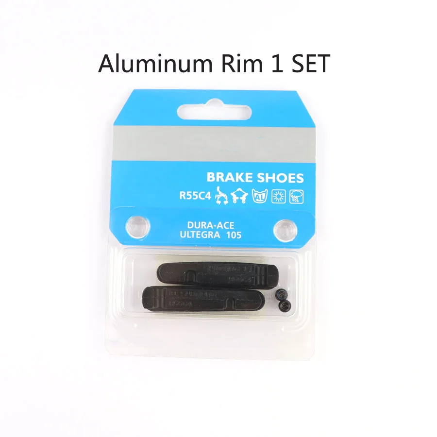 R55C4 1 SET Shimano Dura-ace Ultegra 105 R55C4 тормозные колодки для шоссейного велосипеда с алюминиевым ободом Dura-Ace Ultegra 105 оригинальная коробка запчасти для велосипеда - Цвет: R55C4 1 SET