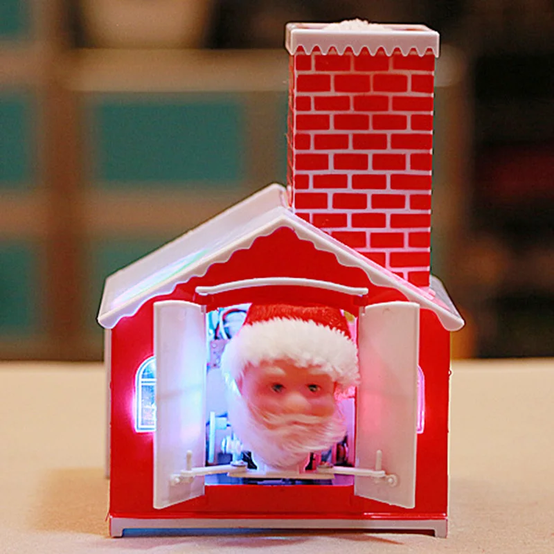 Рождественская электрическая плюшевая кукла игрушки Санта Клаус поднимающийся