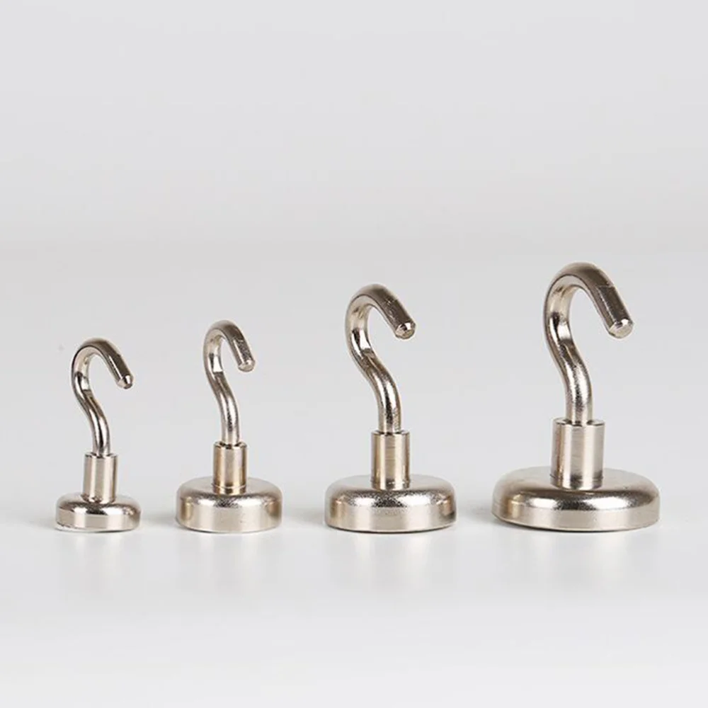 

10pcs Strong Neodymium Magnet Hooks Heavy Duty Magnetic Hooks for Home Kitchen Workplace Office and Garage