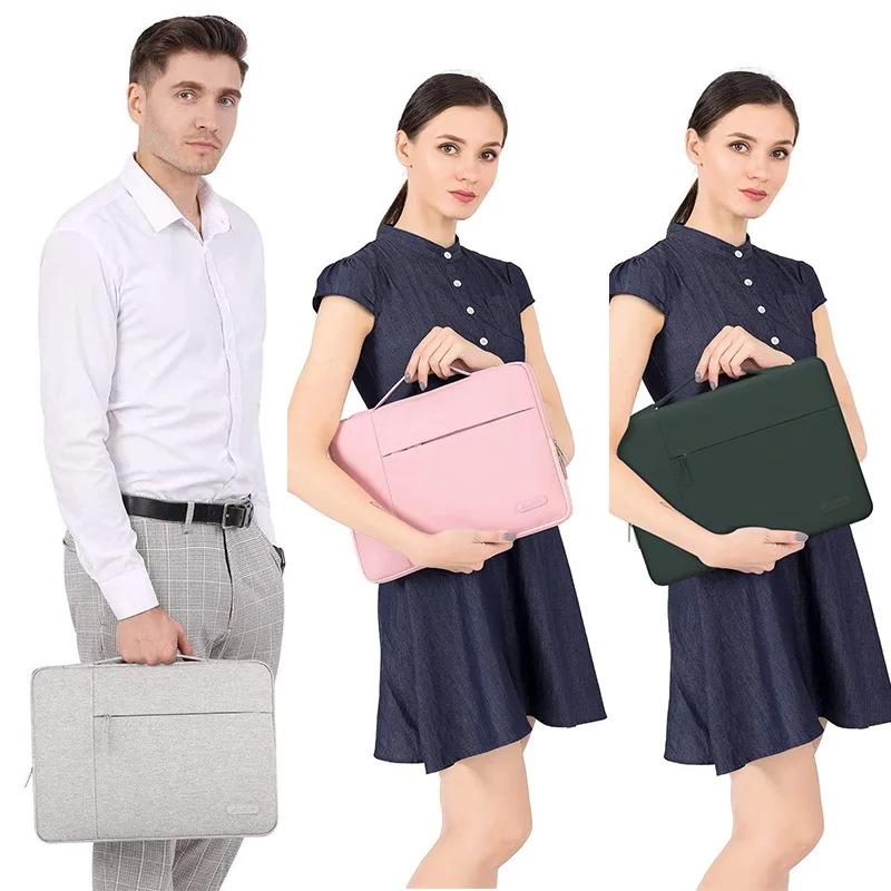 Laptop Bag for Macbook Air Pro 13 15 11.6 13.3 14 16 17.3 inch Waterproof Notebook Sleeve Shoulder Handbag Briefcase Cover Case images - 6