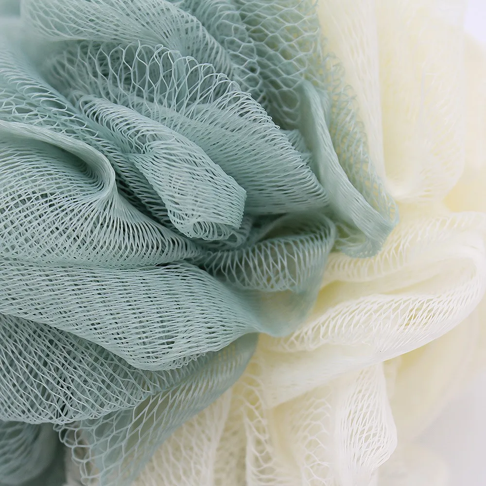 

2pc Bath Ball Soft Shower Balls Double Color Exfoliating Shower Ball Bathroom Products Foaming Body Skin Cleaner