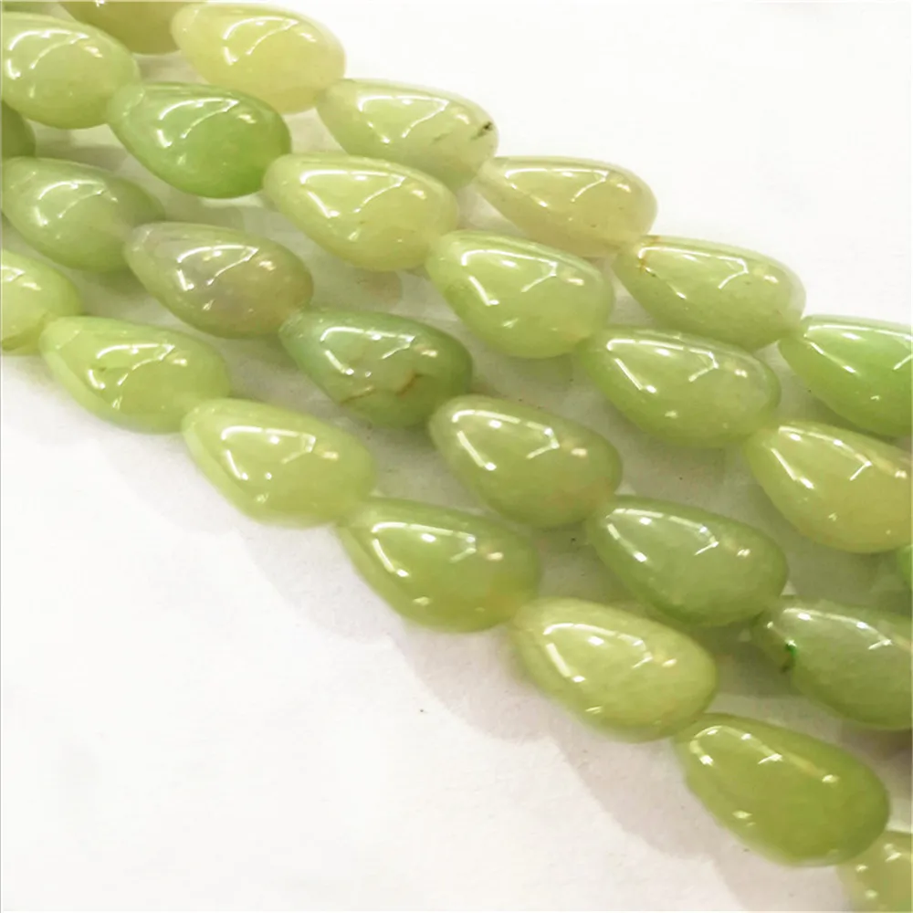 

1 нить/28 шт. 14x10 мм Оптовая Продажа натуральный зеленый новый нефритовый каплеобразный бусины россыпью DIY ювелирные аксессуары 15,5 дюйма S472