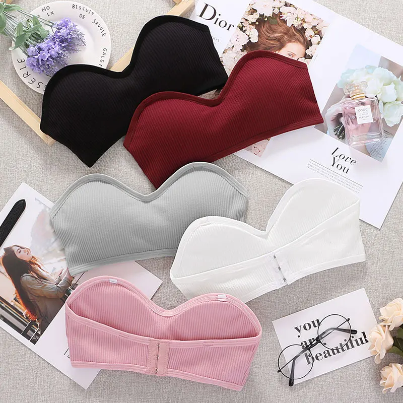 

Strapless Women Tube Top Sexy Cropped Chest Invisible Bra Women Seamless Underwear Sexy Lingerie Breathable Padded Bandeau Top