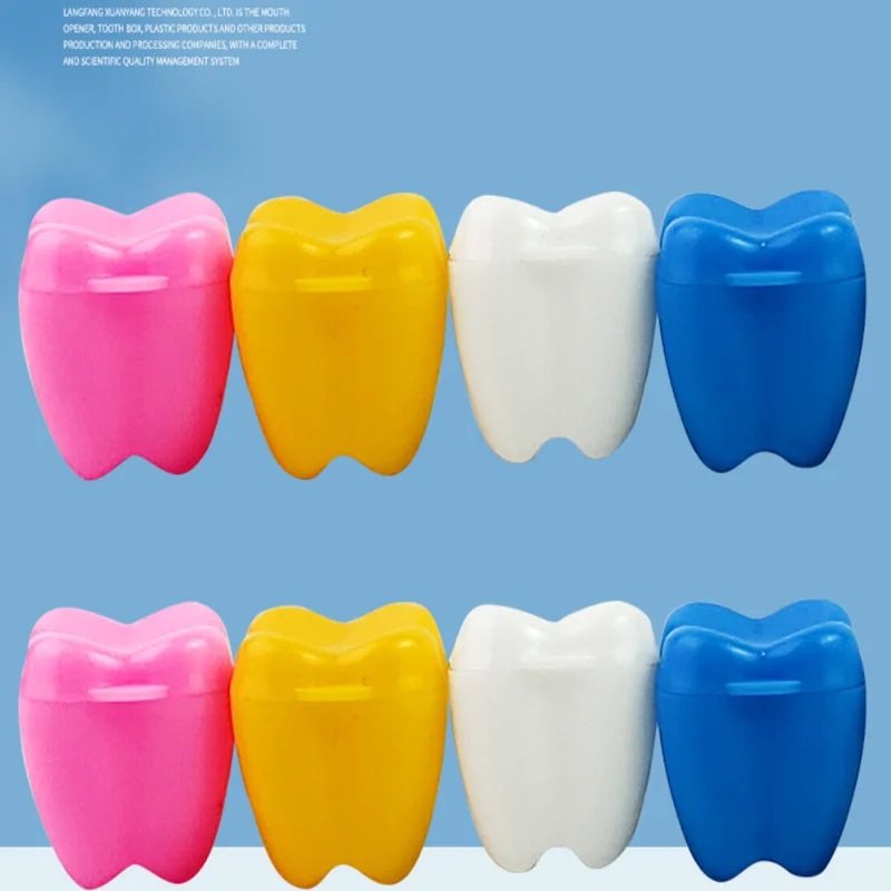 Cajas de almacenamiento de dientes de leche para ni&ntilde;os, minicontenedor para guardar dientes, recuerdo infantil, con forma de diente, para chico, 10 Uds.-5