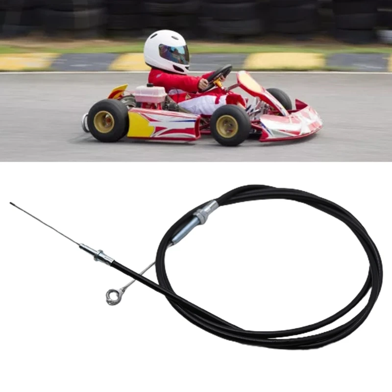 

Clutch Cable 71inch Durable Metal Throttle Cable Replacement for Go-kart Accessories 1 Pieces