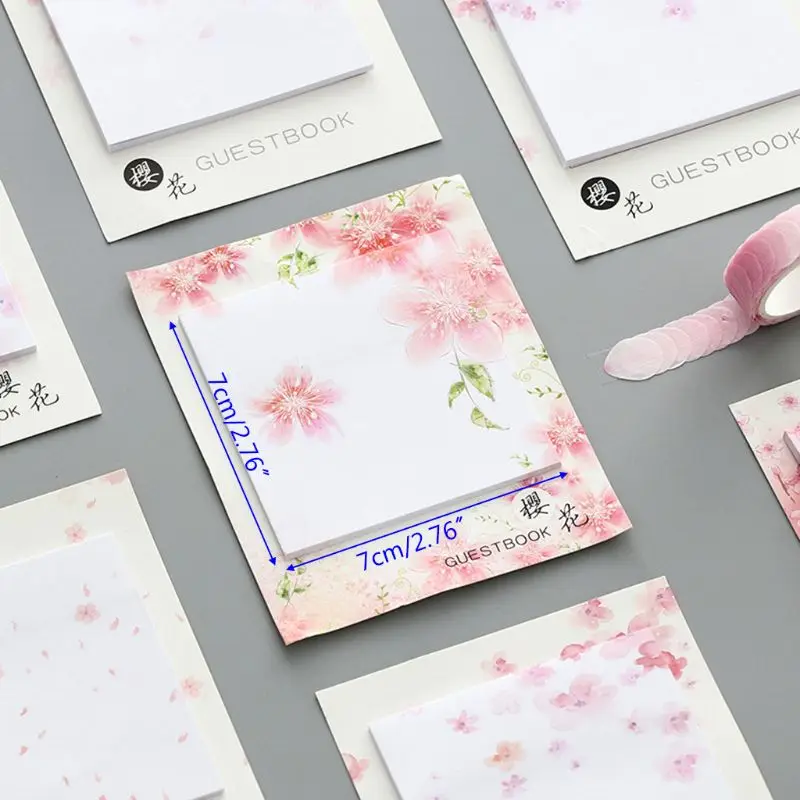 Свежая Вишня Сакура Натуральная блокнот Липкие заметки список покупок школьная