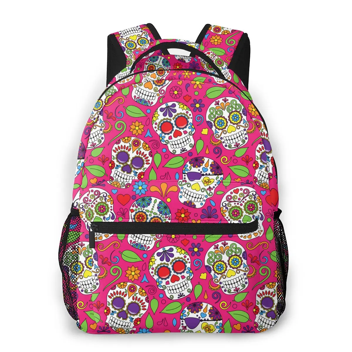 

Children Backpacks School Bag For Boys Day Of The Dead Sugar Skull Teenagers Schoolbag Student Bookbags