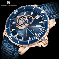2021 new pagani design mens watch stainless steel automatic mechanical watch blue army business waterproof clock watch for men