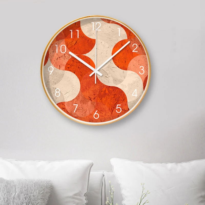 12-дюймовые металлические настенные часы скандинавские домашние бесшумные для