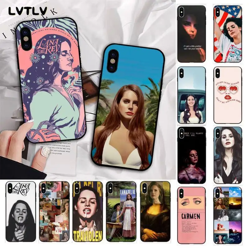 LVTLV Сексуальная певица модель Lana Дель Рей черный мягкий чехол для телефона iPhone 11
