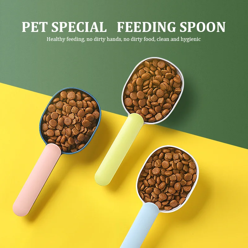 

Pet Dog small animalsFood Shovel Quality Cat Feed Food Tool Feeding Scoop Dishes Tool Plastic Dogs Cats Grain Spoon Pet Supplies