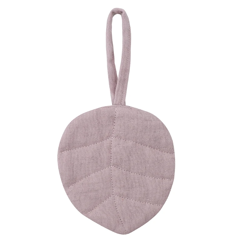 

B2EB Baby Pacifier Clip Chain Pendant Infant Cotton Leaf-shape Soother Hanging Decors