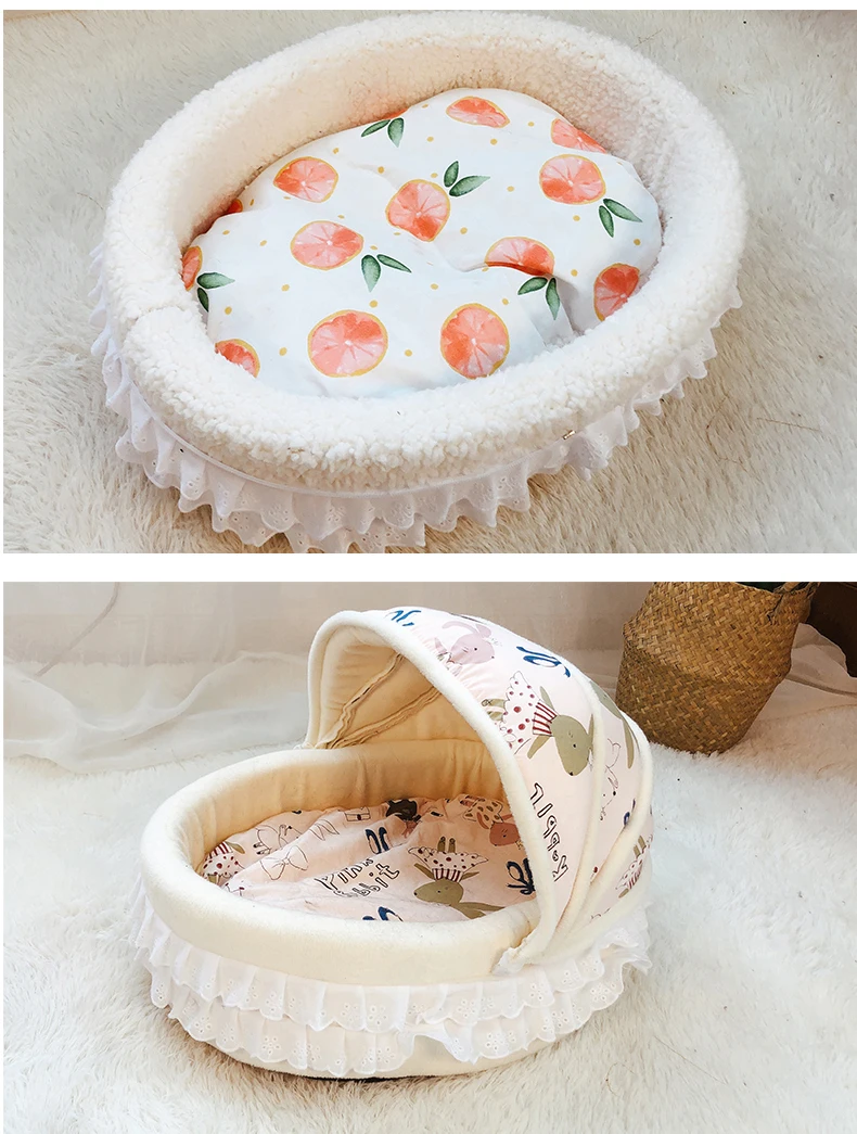 

Radiator Warm Cat Bed Sofa Plush Washable Cute Cave Winter Large Cat Bed Princess Outdoor Camas De Gato Pet Supplies OO50MW