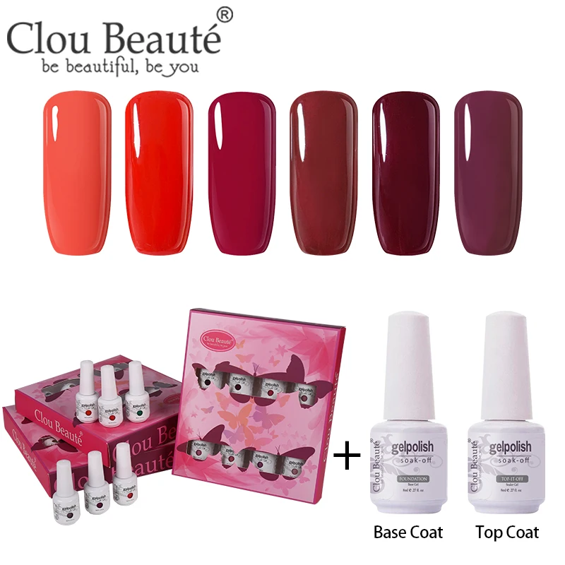 ZH25 Clou Beaute 8 шт./компл. Гель-лак для ногтей гибрид Лаки грунтовка лаки для ногтей Маникюр 8 мл Гель-лак для ногтей УФ лак - Цвет: ZH25