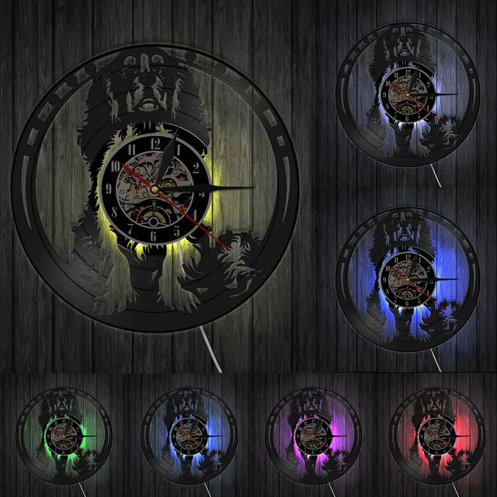 Кавалер Кинг чарльз спаниель собака 3D настенные часы виниловая Запись щенок Ainmal