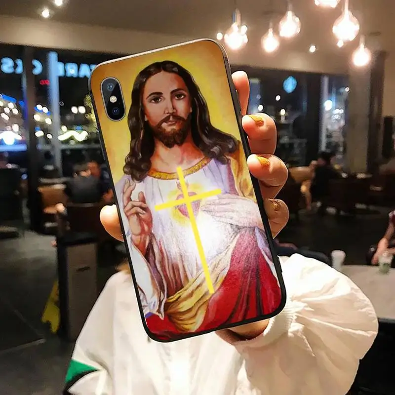 

Jesus cross faith painting Phone Case for iPhone 11 12 pro XS MAX 8 7 6 6S Plus X 5S SE 2020 XR