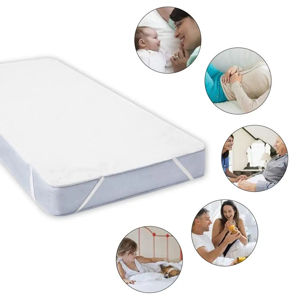 1PCs New Four - Corner Tendon Terry Cloth Waterproof Bed Cover Mattress Protector | Дом и сад