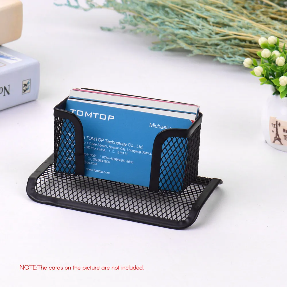 Металлический Сетчатый держатель для визитных карточек органайзер подставка
