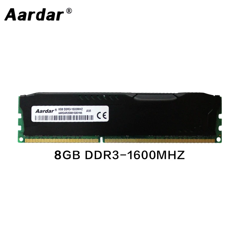 Оперативная память Aardar DDR3 4 ГБ 8 1600 МГц с радиатором высокопроизводительная