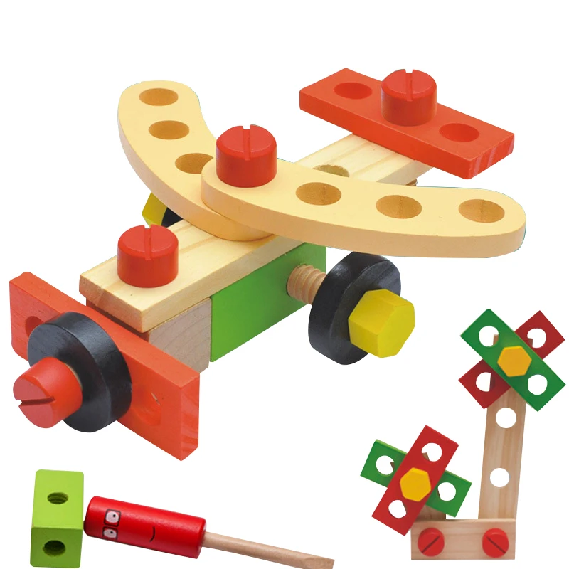

Baby Wooden Toys Nut Disassembly Loading Unloading Montessori Puzzle Educational Toys Cartoon Creative Tool Education Toys