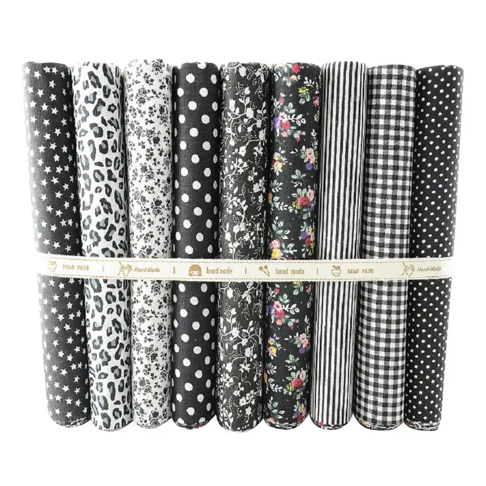 

9PCS Floral Printed Cotton Fabric Sewing Cloth for DIY Patchwork Enjoy DIY Sewing Pattern printing soft and breathable Gifts