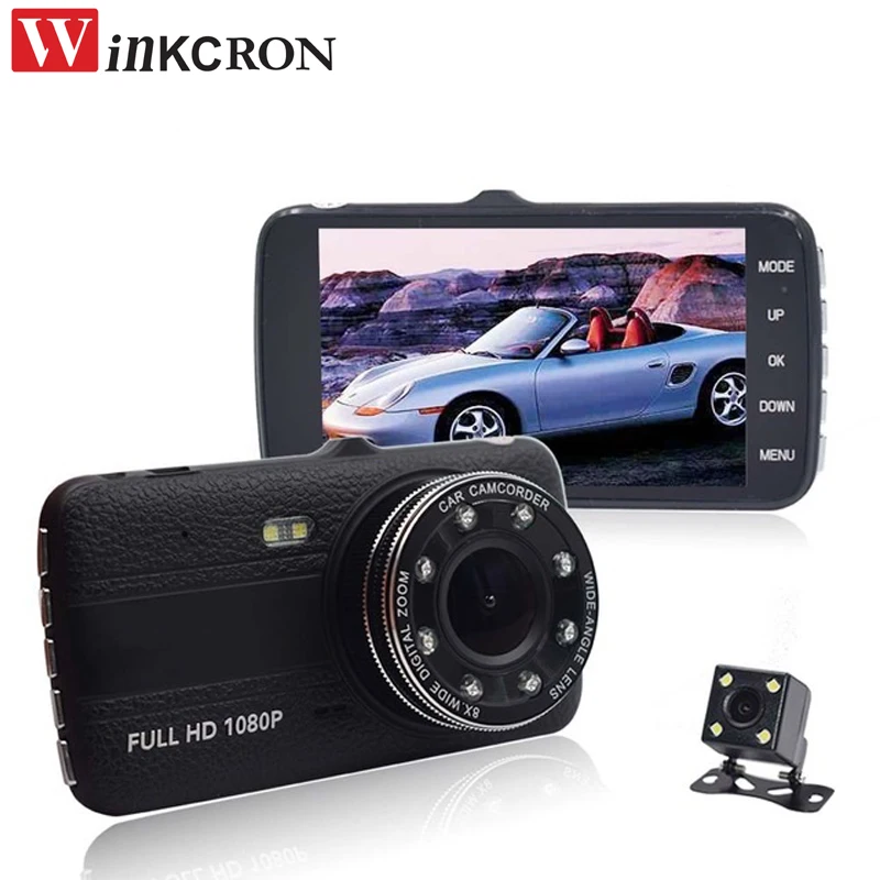 

Профессиональный видеорегистратор с камерой заднего вида, 8 фонарей, двойной объектив, Full HD 1080P