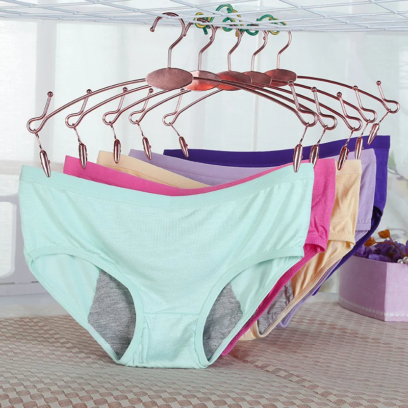 Трусы женские для менструального периода бесшовные хлопок цвет в ассортименте