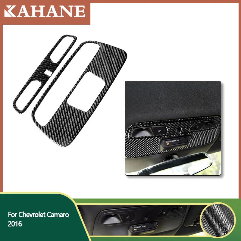 

Машина для укладки карбонового волокна 3D Стикеры для Chevrolet Camaro 2017-2019 автомобиля внутренняя спереди чтение светильник рамка Крышка Стикеры