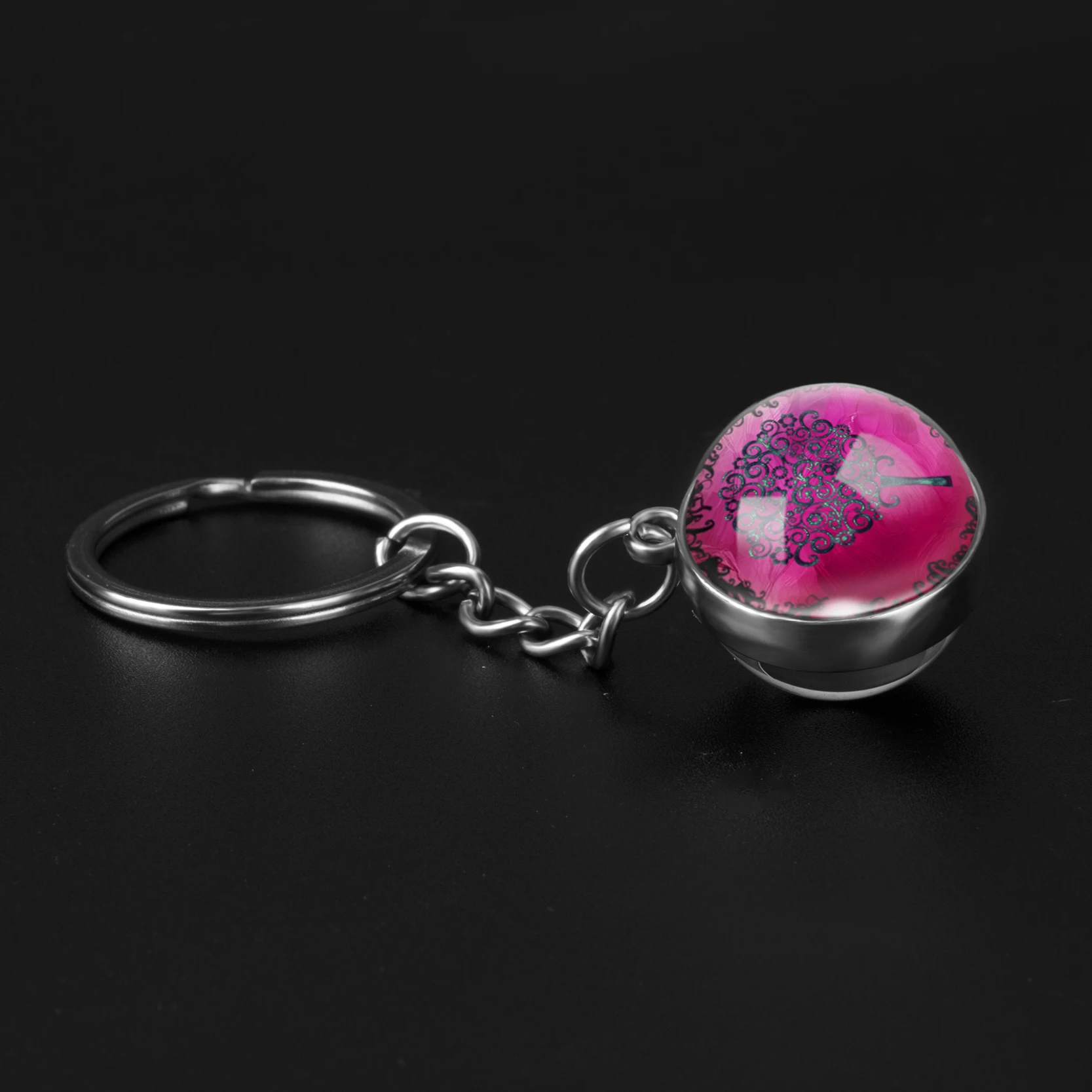 Древо жизни модный художественный двухсторонний стеклянный брелок для ключей