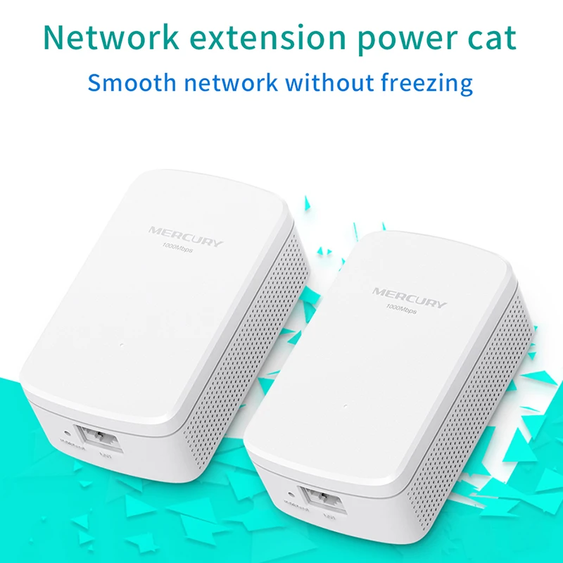 Wi Fi адаптер Mercury MP6A PLC 1000 м гигабитный|Сетевые адаптеры c передачей данных по