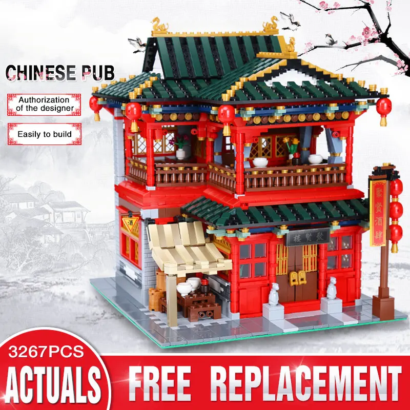 Yeshin 01002 3267 шт MOC творческая Серия красивый набор таверн Дети Образование