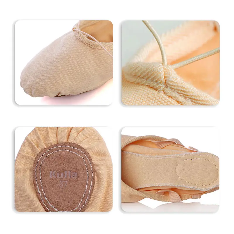 

Kids Ballet Dance Yoga Pointe Shoes Women Falt Slippers Professional Quality Soft Canvas Gym Girl Woman Men Belly Ballerina Shoe