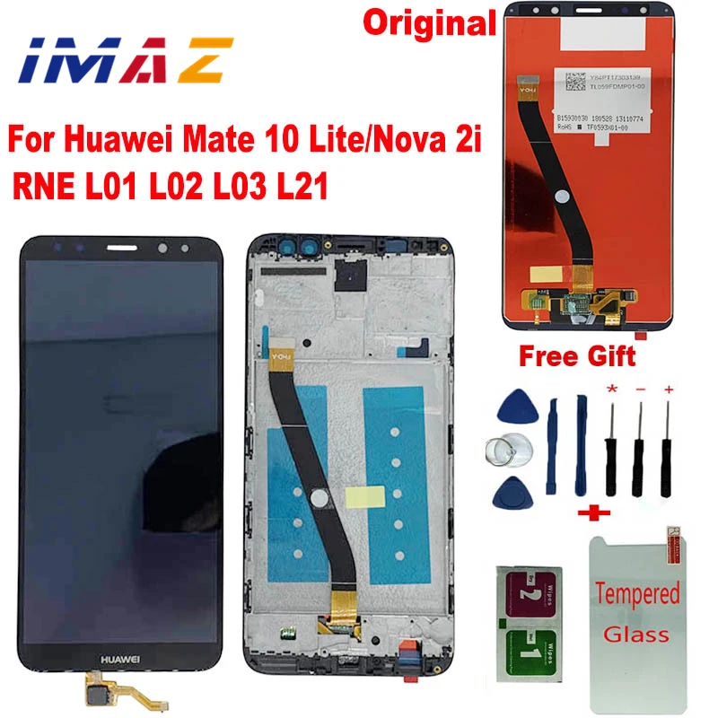 ЖК-дисплей IMAZ для Huawei Mate 10 Lite NOVA 2I RNE L01 L02 L03 L21 дисплей 5 9 дюйма с сенсорным экраном и