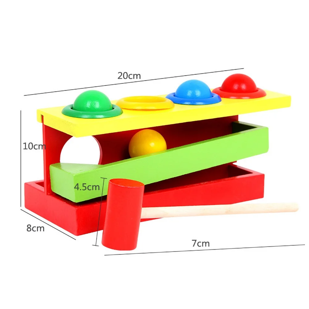 Детская деревянная разноцветная игрушка-головоломка набор кованых мячей