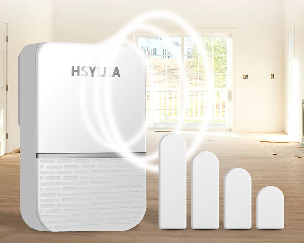 Беспроводной дверной звонок водонепроницаемый 300 м дистанционный США ЕС