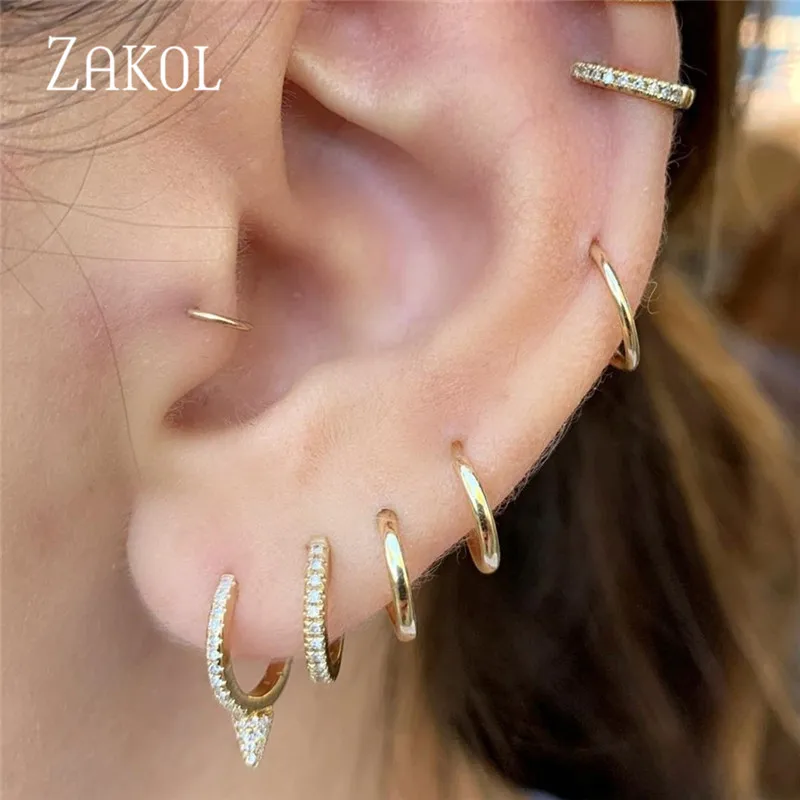 Женские и мужские серьги кольца с фианитом заклепками|Серьги-кольца| |