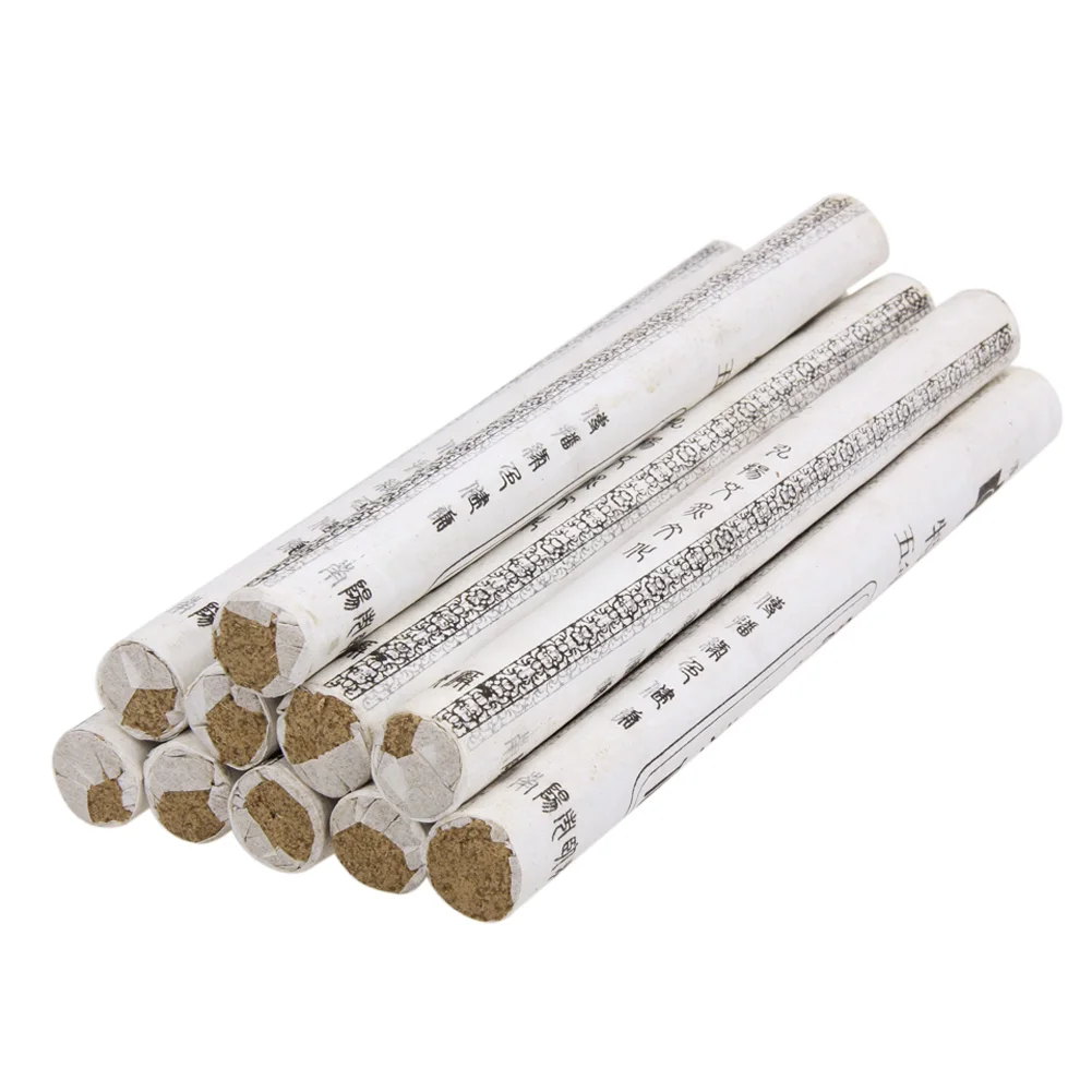 10pcs 18x200mm Chinese Traditional Aging Moxa Roll Pure Stick Acupuncture Massage Relief Pain for Full Body Moxibustion Use | Красота и