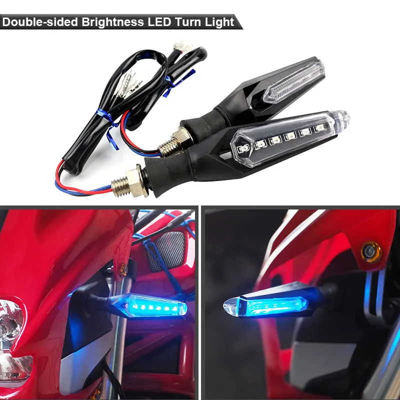 Мотоциклетный двухсторонний светильник с поворотным сигналом светодиодный