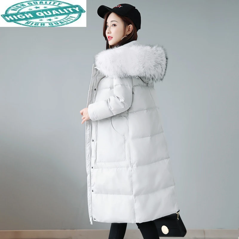 Winter Women's Jacket Korean Plus Size Down Jacket Women Big Fur Collar Womens Coat Overcoat Parkas Mujer KJ433