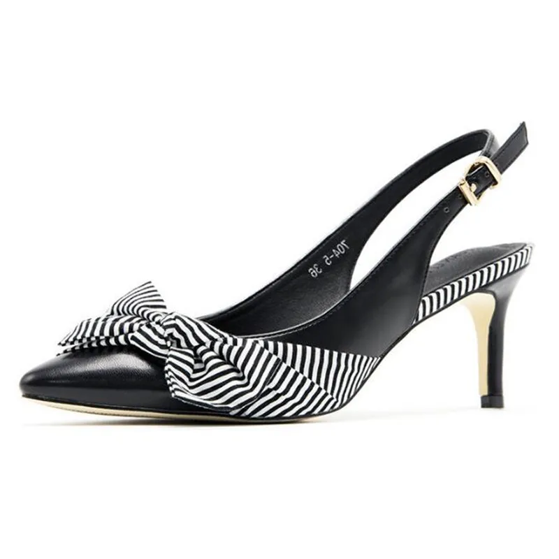 

2020 Top seller - Women sandals PU Stretch Fabric Buckle Strap 6CM Thin Heels Pointed Toe sandal women shoes 2020 size 35-42