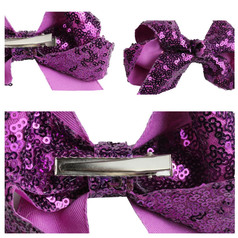 New fashion sequins large bow princess children jewelry Mermaid girl glittering performance stage hairpin birthday gift | Детская одежда