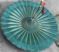 women antique oil paper umbrella handmade cosplay decoration parasol hanfu photography green color