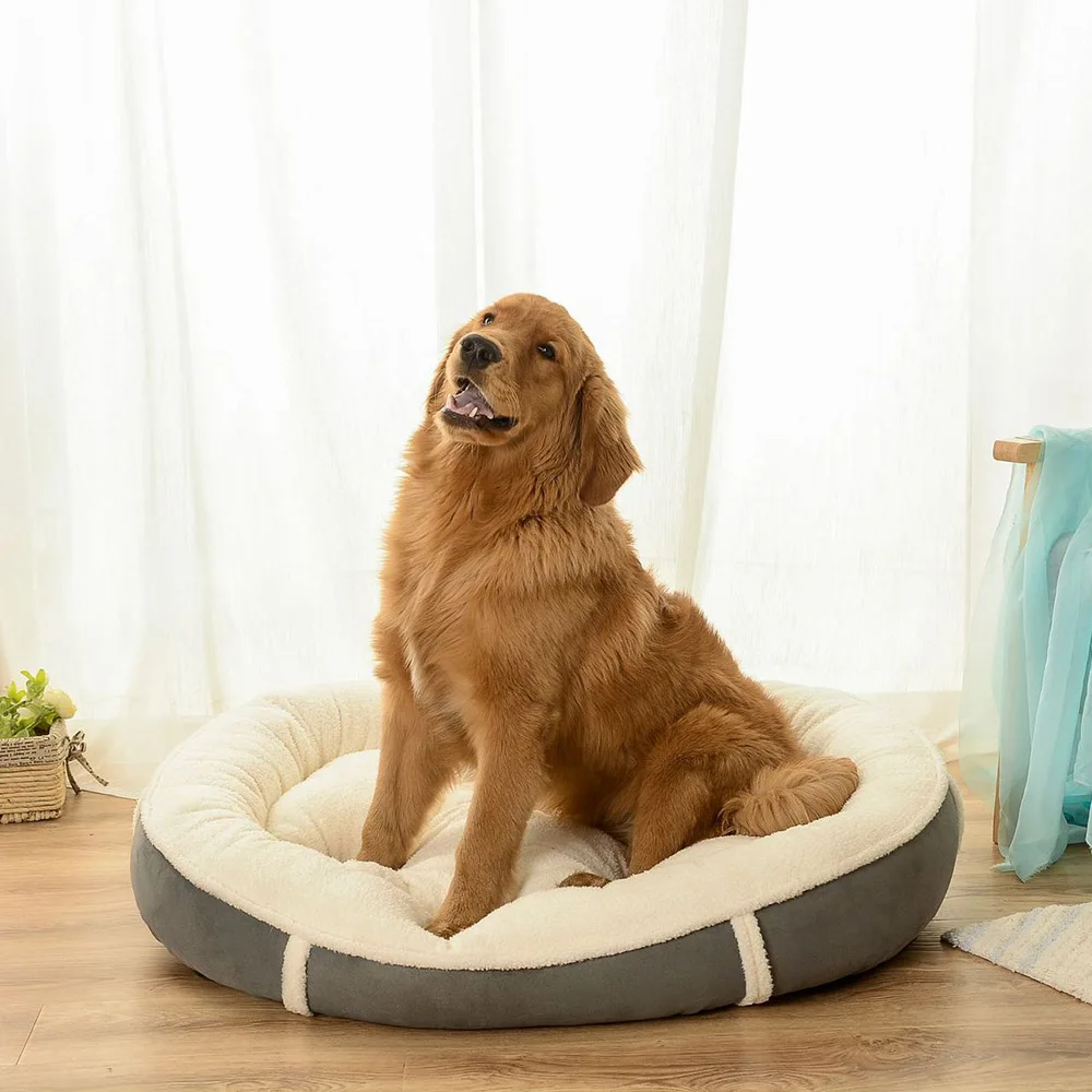 

Winter Warm Dog Sofa Bed For Small Medium Large Dogs Cat Detachable Cushion Short Plush Mat Washable Big Kennle Pet House
